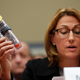 Mylan CEO and noted liar Heather Bresch testifying on Capitol Hill before the House Oversight Committee hearing on EpiPen price increases in September 2016 (AP Photo/Pablo Martinez Monsivais, File)